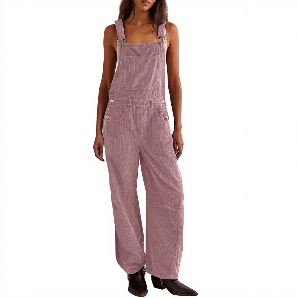 Macacão de veludo feminino solto ajuste moda outono inverno estação independente europa estados unidos estilo