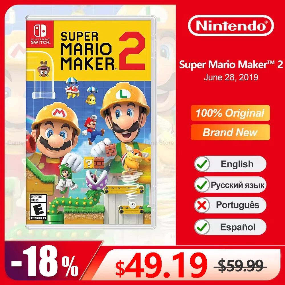 

Игровая приставка Super Mario Maker 2 Nintendo Switch игры, 100%, новая физическая игровая карта, очень креативная игра для игровой консоли Switch