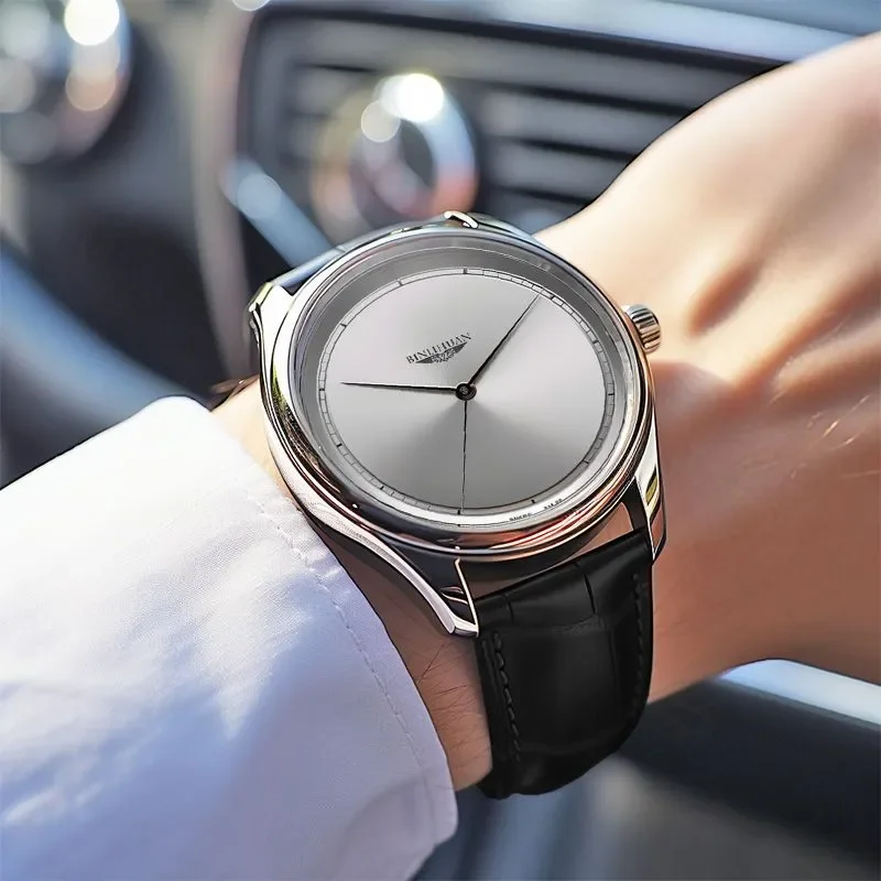 Reloj de pulsera de marca superior para hombre, reloj de negocios de lujo resistente al agua para hombre, reloj de cuarzo, relojes de cuero para hombre, reloj atractivo 2025 nuevo