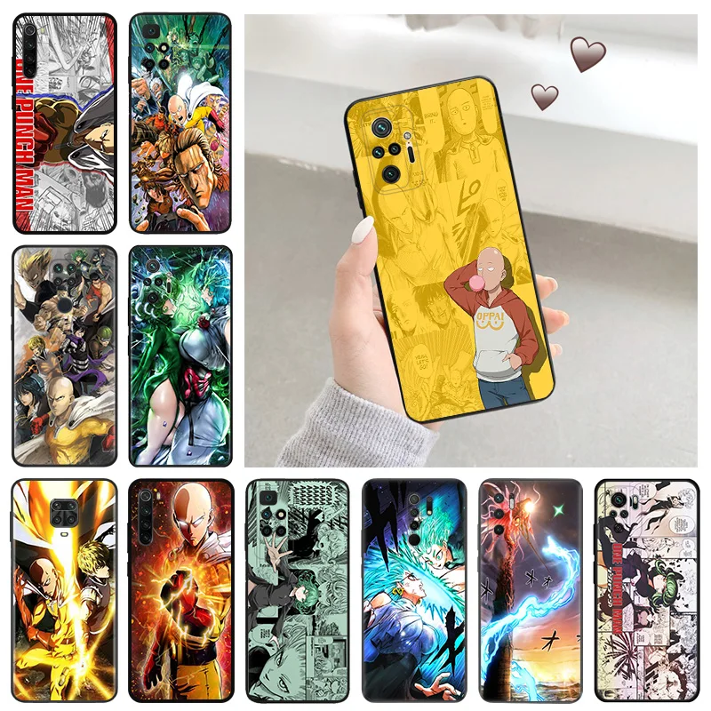 Silicone Soft Phone Case for Redmi 9c 9a 9i a1 a2 Plus k60 k60e k50 k40 Note 9 Pro 9s 9t 8 8t 7 mi cc9 One Punch Man Anime Cover