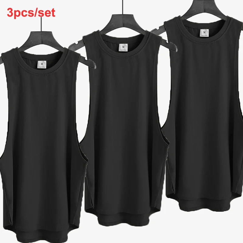 

Мужские спортивные майки-стрингеры (3 шт.) для фитнеса и бодибилдинга, летняя одежда без рукавов