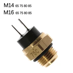 M14/16 Electric Radiator Coolant Temperature Thermostat Switch Temp Sensor 65/75/80℃ For ATV Quad Motorcycle Accessories
