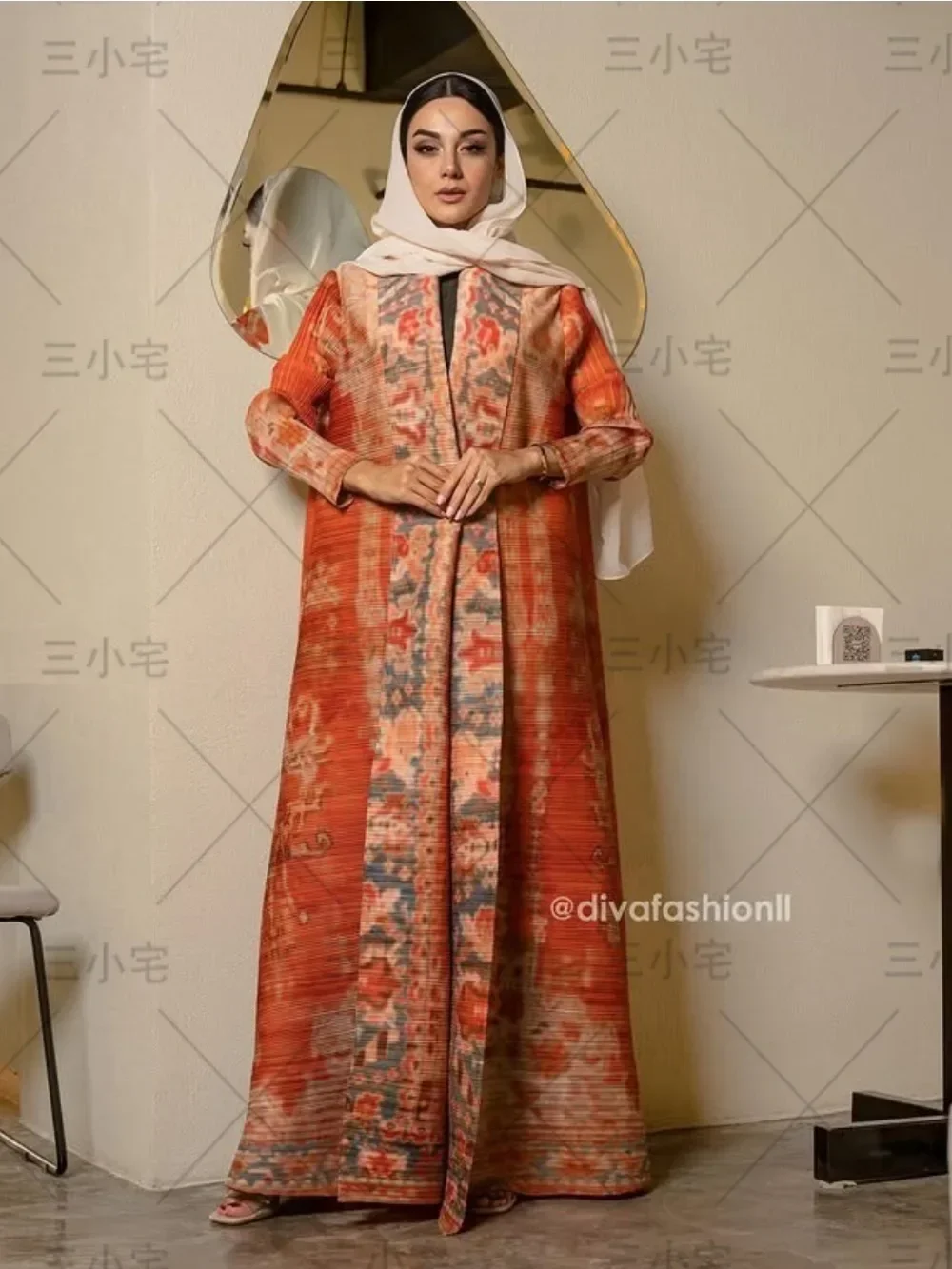 

Ид Мусульманская Абая для женщин Плиссированные платья-кардиганы Мияке Рамадан Марокко Дубай Джалабия Кафтан Vestidos Арабский длинный халат 2026