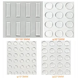 Almohadillas autoadhesivas transparentes, Tope de puerta de silicona, Protector de pared para muebles, refrigerador, almohadilla antichoque