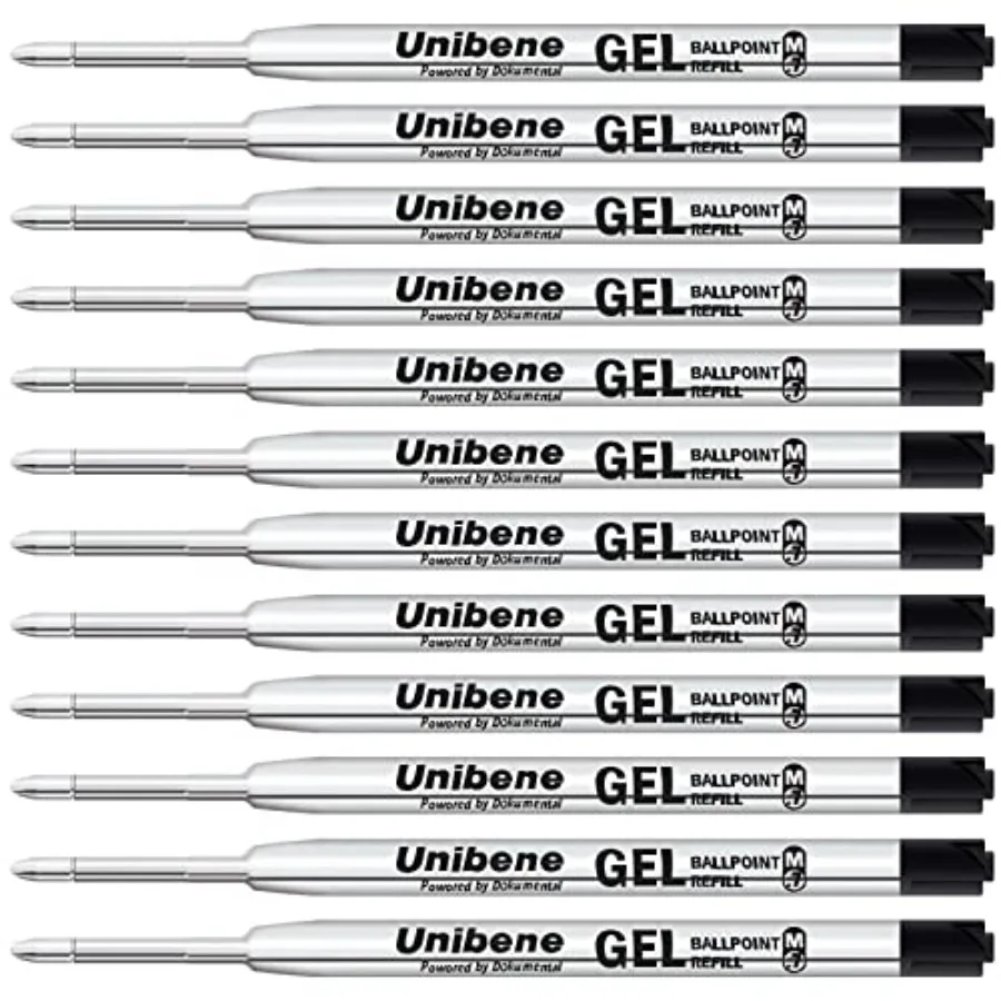

Parker Compatible Gel Ink Ballpoint Refills 12 Pack, 0.7mm Medium Point-, Smooth Writing Replaceable German Ink Tactical Pen Re