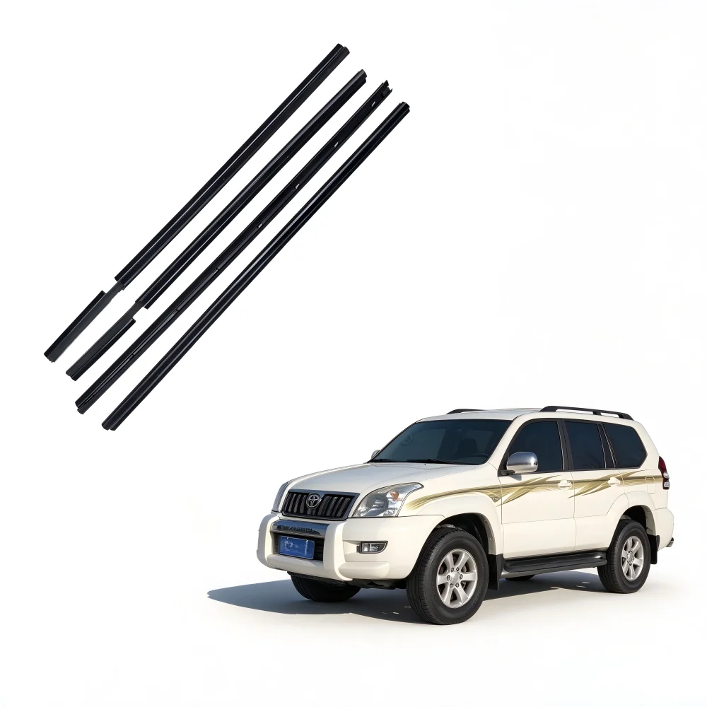 Door Window Belt Weatherstrip Inner 68171-60060 68172-60050 68174/68173-60040 for Toyota Land Cruiser Prado 2003-2009 GX470