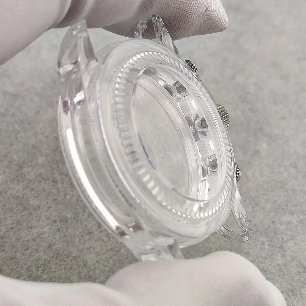 39 مللي متر حافظة VK63 حافظة ساعة كرونوغراف حافظة أكريليك شفاف VK63 حافظة زجاج أكريليك مقاوم للماء مناسبة لحركة VK63