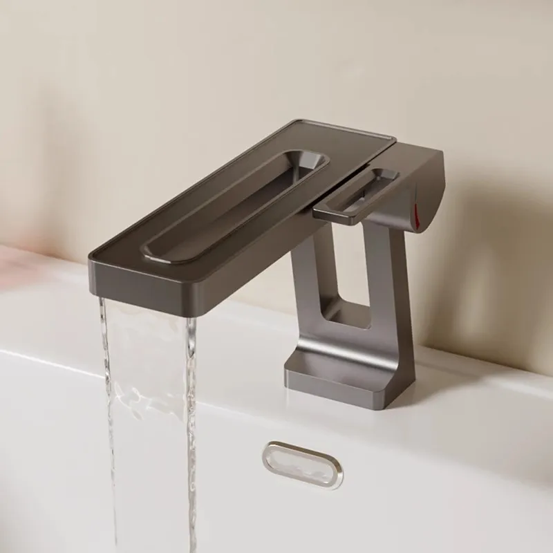 Creative Hollow Design Bathroom Faucets Cold & Hot Water Deck Mounted Sink Mixer Tapware for Bath