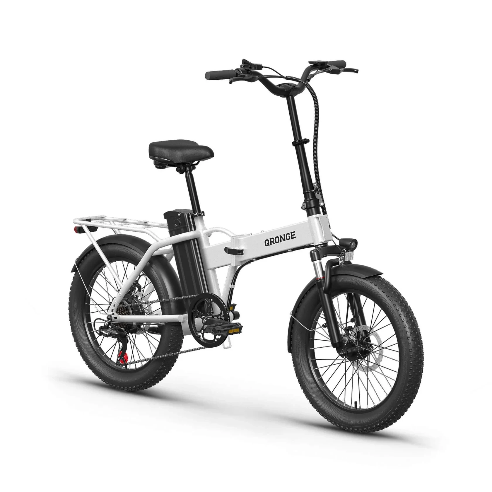 QRONGE Waterfall Folding Electric Bicycle 48V 13.5AH 20' Fat Tire Electric Bike 70 Max Miles E-bike Commute image 5