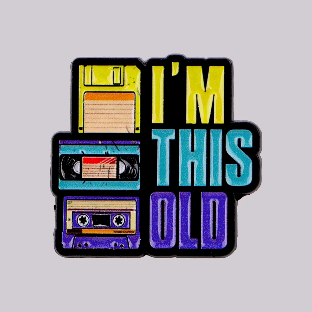 'I'M THIS OLD' Enamel Pin Lapel Pins for Backpacks Vintage Brooches for Women Fashion Jewelry Accessories Friends Gift