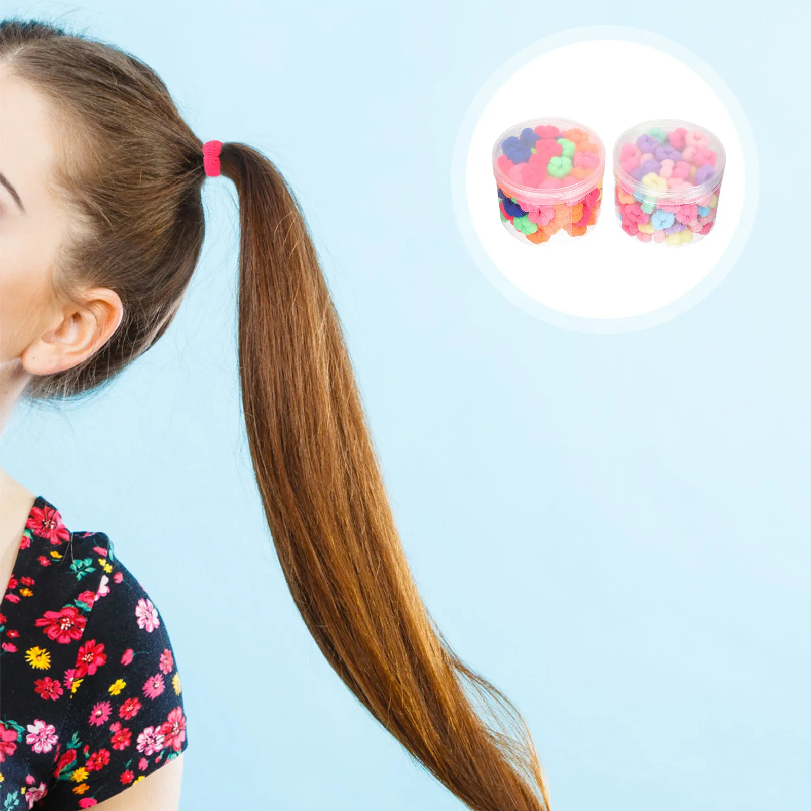 

200Pcs Candy Color Elastic Hair Bands for Baby Girls Ultra Soft Comfortable Seamless Hair Ties for Daily Use and Styling