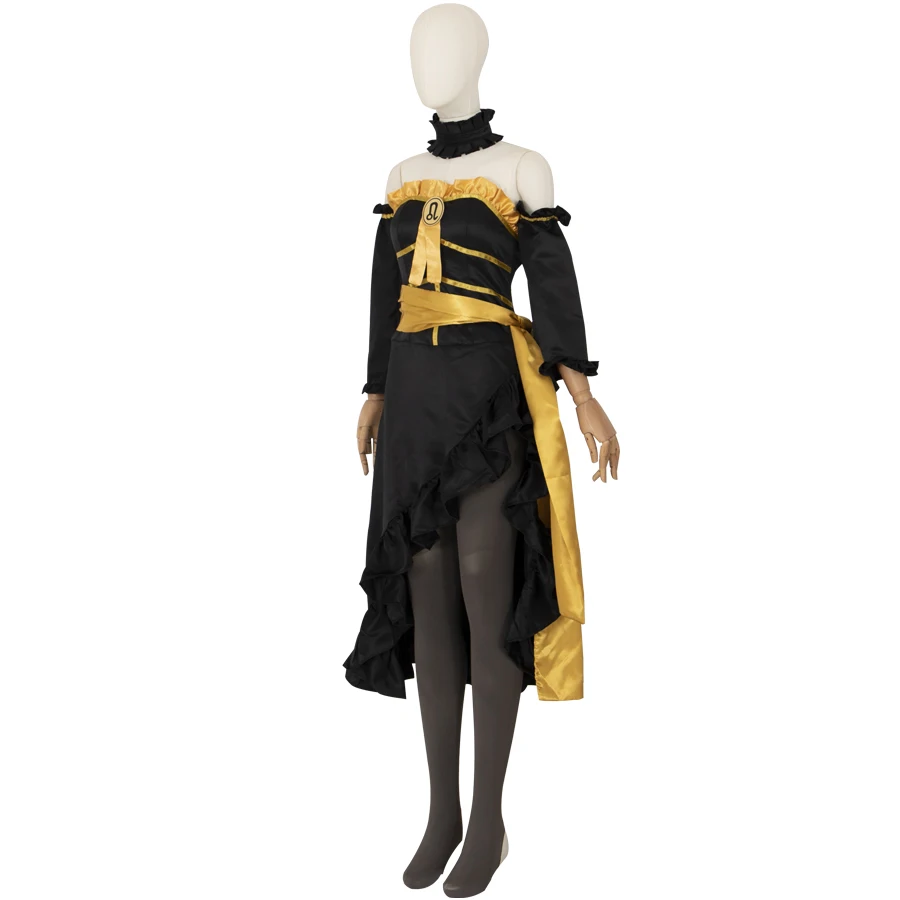 HOLRAN Women Lucy Heartfilia Default Uniform Cosplay Costume Party Black Dress