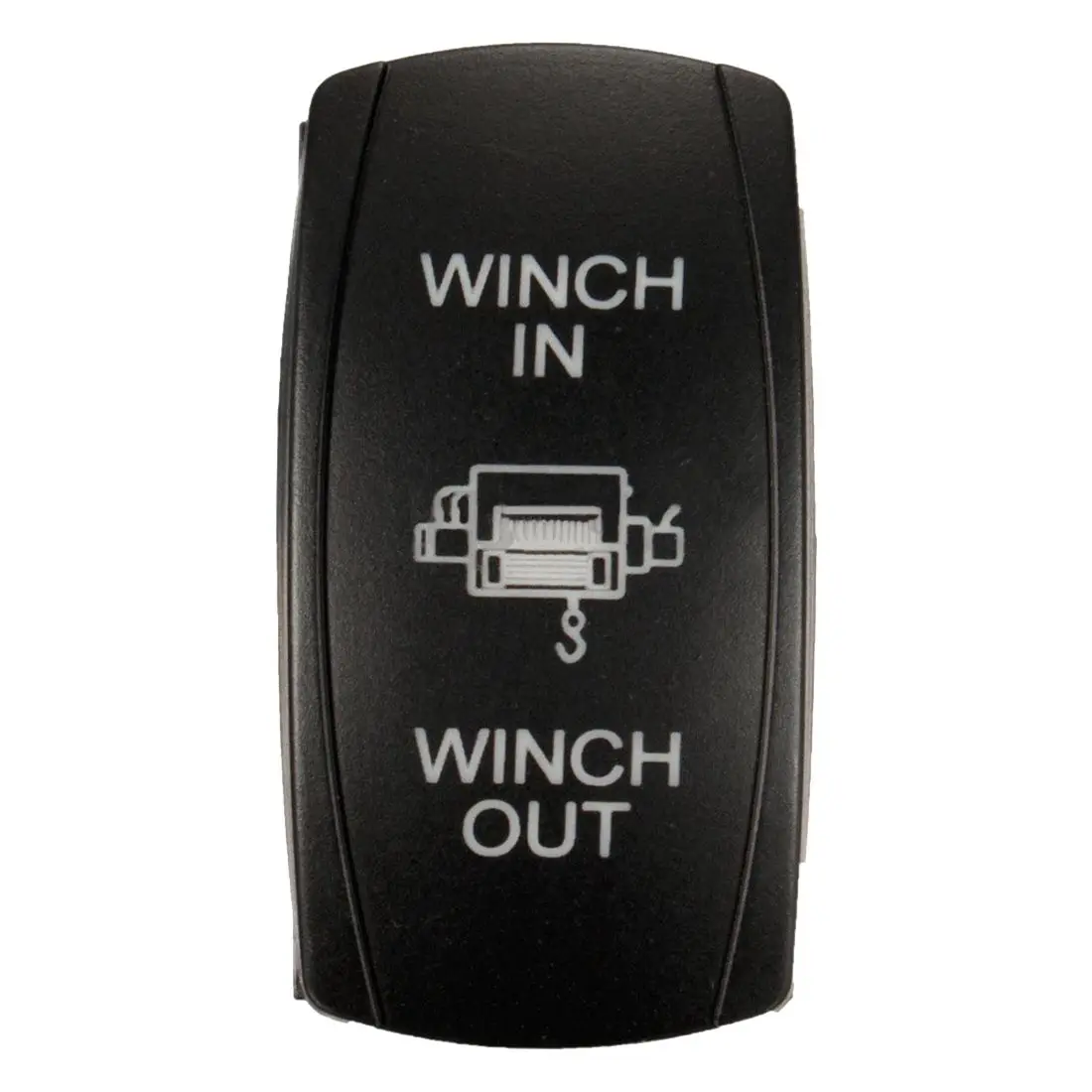 

7Pin Laser Momentary Rocker Switch Winch In Winch Out 12V ON-OFF-ON LED Light red