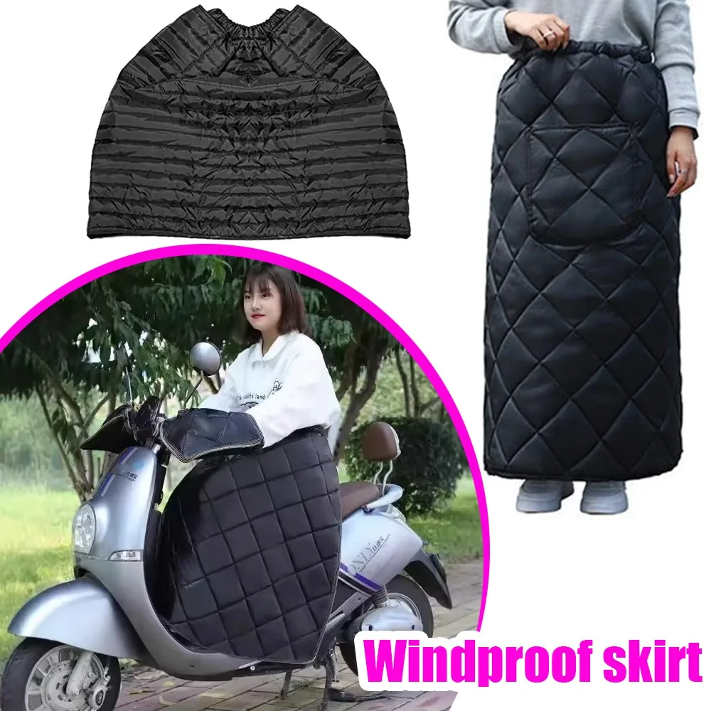 

Winter Motorcycle Apron Waterproof Knee Pad Warm Blanket Windproof Quilt Plus Velvet Thickened Windproof Skirt Warm Knee Cover