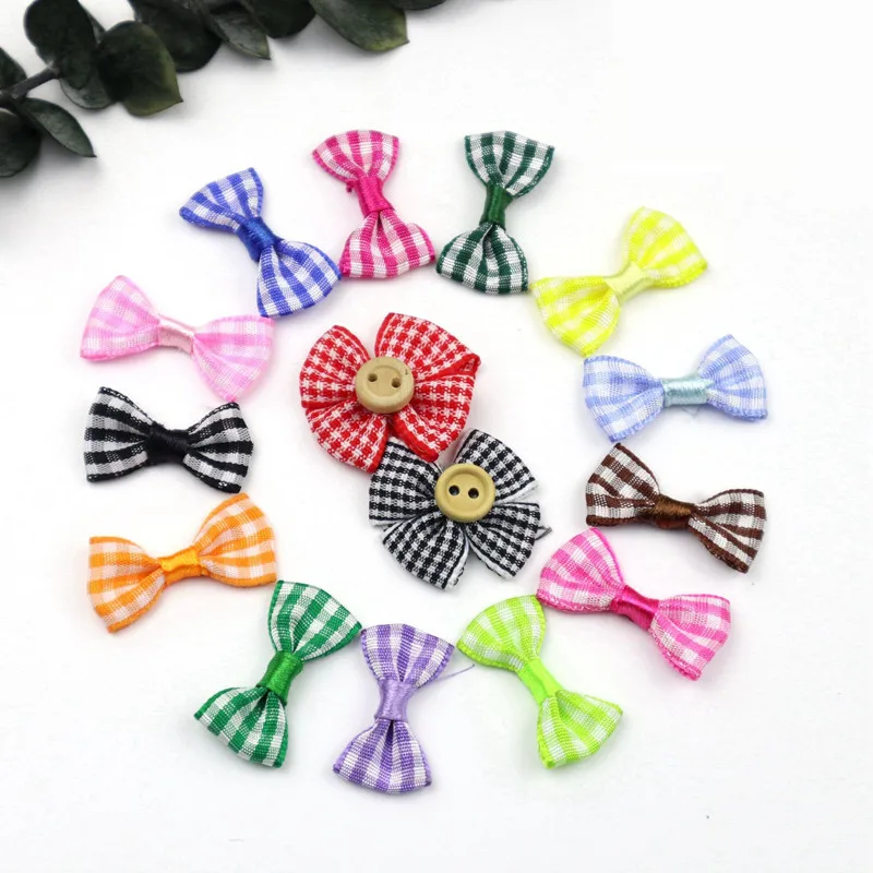 50 PCS 3*1.5cm Little Baby Hair Grosgrain Ribbon Bow Baby Boutique Accessories Lace Bow Flowers Embellishment