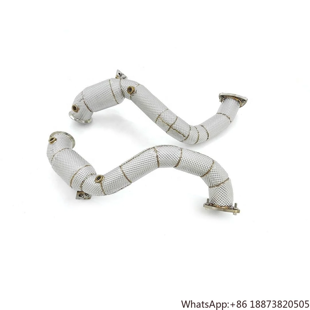 

Выхлопные спортивные кошачьи пуховые трубы для Aston Martin DB9/Vantage 4.0TT V8, кошачья водосточная труба с высоким расходом, теплозащитный экран