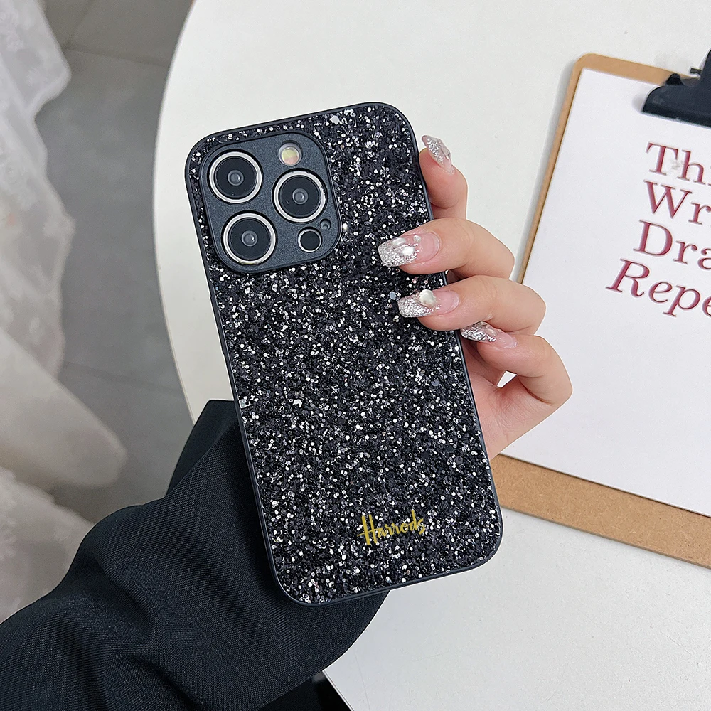 Luxury fashion 3D female Phone Cover Case For Iphone 15 14 13 12 11 Pro Max X XR 7 8 Plus SE 2020 bling girl hard Coque Fundas