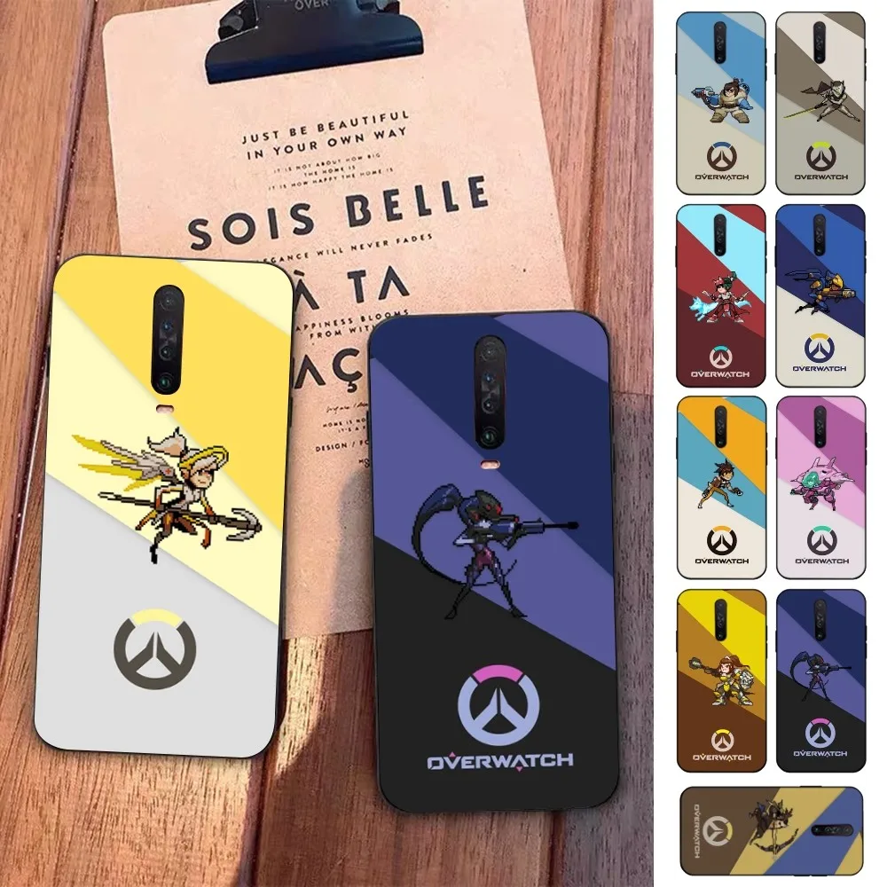 Game O-Overwatch Pixel Style Phone Case For Redmi 5 6 7 8 9 10 Plus Pro 6 7 8 9 A GO K20 K30 K40 Pro Plus F3 Fundas