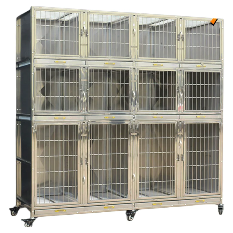 

Customized Daniel Stainless Steel Dog Cage Pet Store Foster Cage Pet Hospital Inpatient Cage Multi-layer Dog Isolation