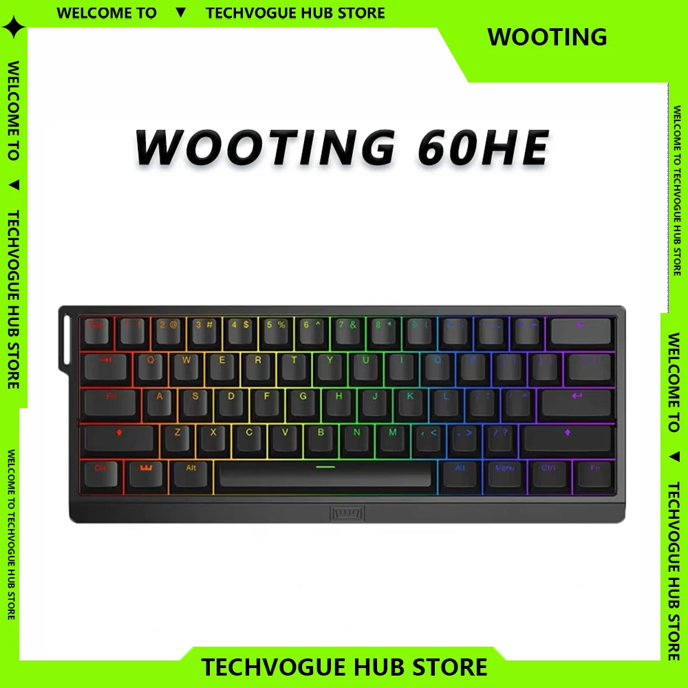 Wooting 60HE Mechanical Keyboard Magnetic Axis Low Delay Gamer Keyboard Full Dynamic Simulation Esports Level Office PC Gifts