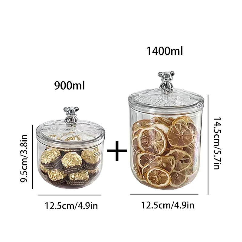 Kitchen Storage Jars With Lids Sealed Food Container Home Coffee Bean Chocolate Candy Snack Biscuits Box Seasoning Bottle