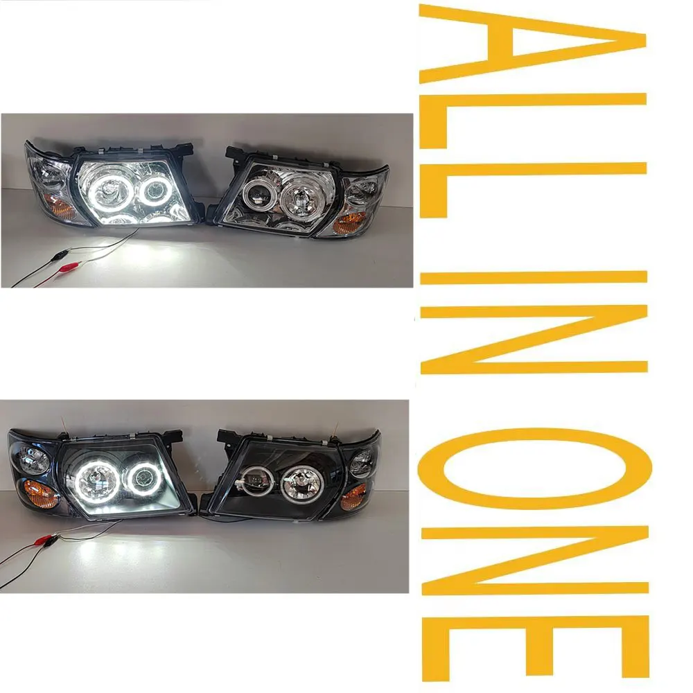 4PCS LED Car Headlights Front turn signal  For Nissan PATROL SAFARI Y61 2001-2003 Black Background