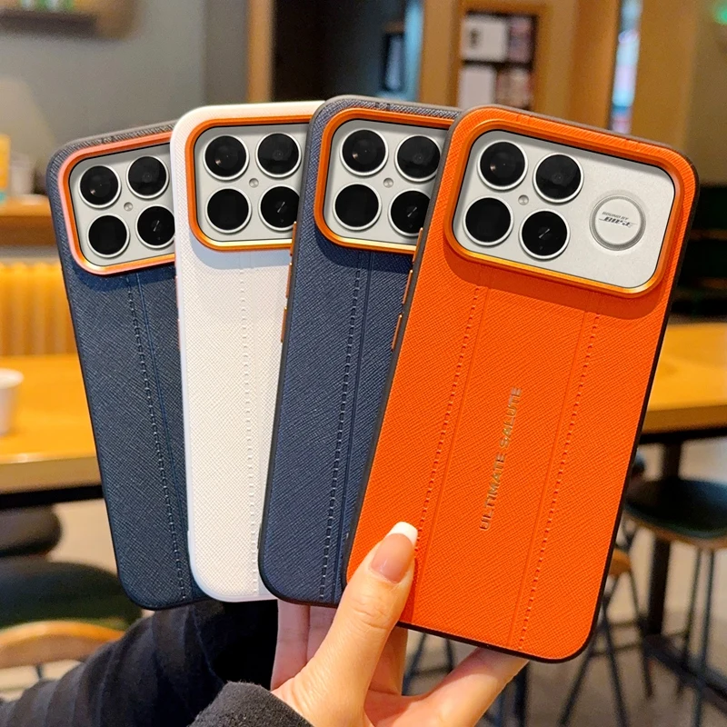 Image of Für POCO F8Pro F8Ultra F7Pro F7Ultra Handyhülle, TPU-Leder-Aufkleber-Design, leicht luxuriöses Erscheinungsbild, genähtes Liniendesign