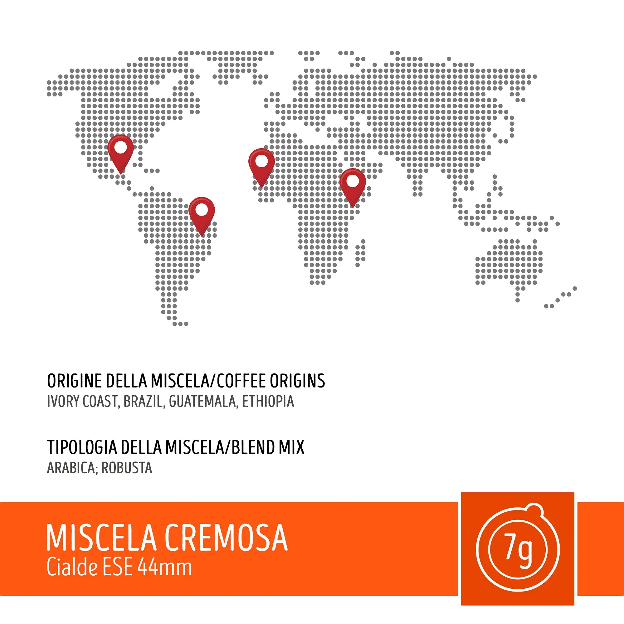 خليط قهوة تورالدو كريمي ESE Cids 44 ملم (150 وحدة)