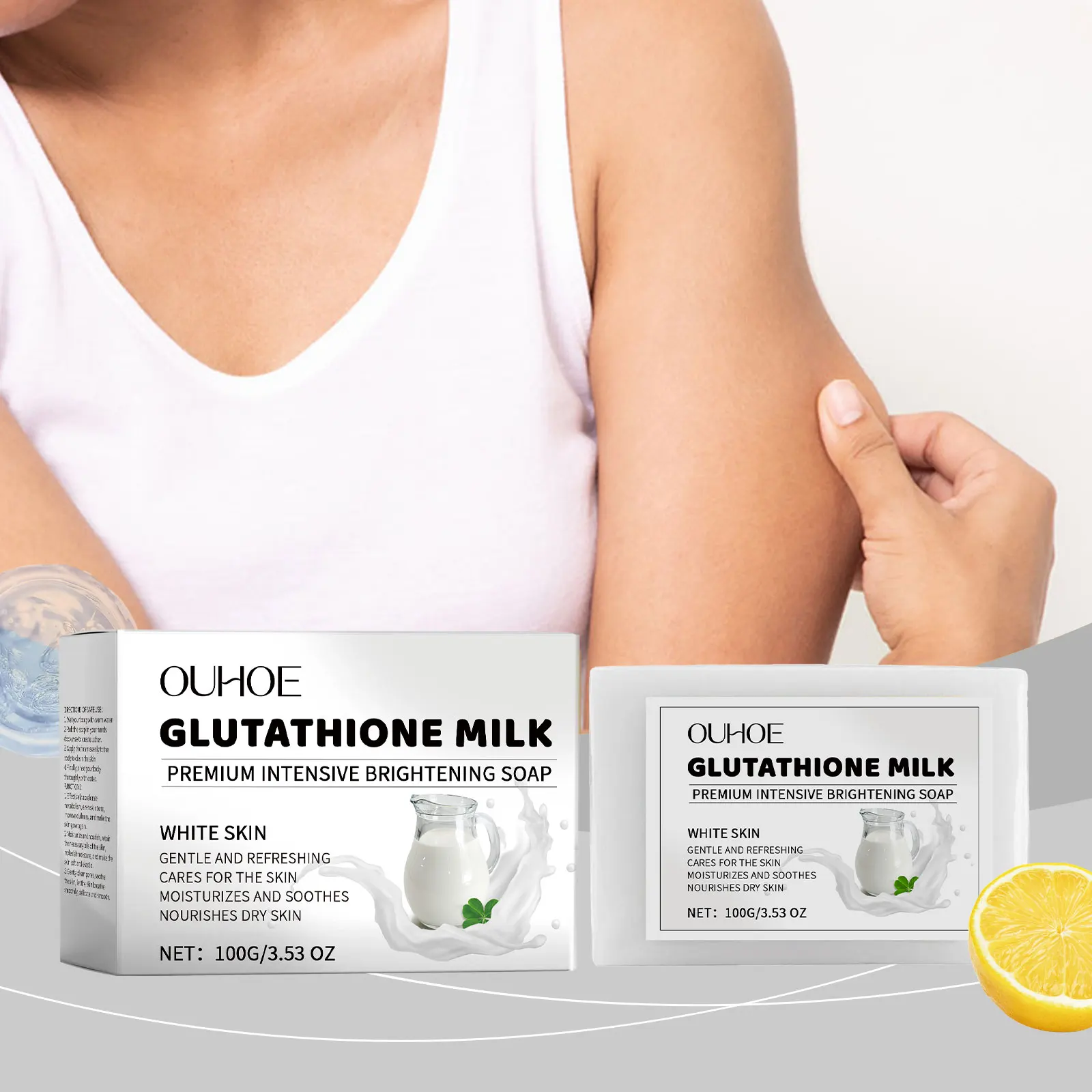 صابون حمام الحليب يجميل البشرة وينظف بلطف ويرطب وينعم البشرة