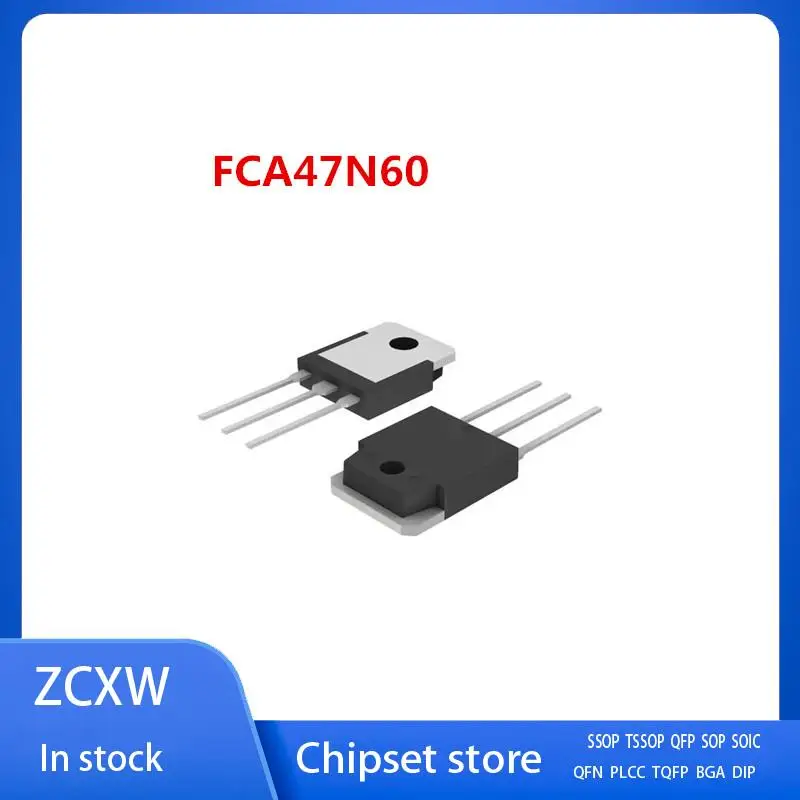 10PCS/LOT  FCA47N60F FCA47N60 47N60 TO-3P 47A 600V  MOSFET