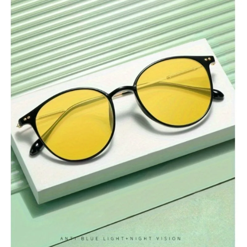 

Женские дневные и ночные очки для вождения, круглые сверхлегкие очки, спортивные аксессуары, гибкая пластиковая оправа