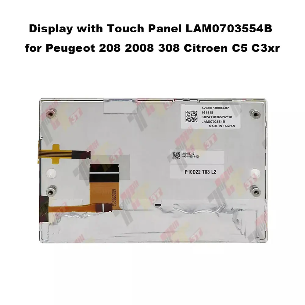 Dashboard LCD Display with Touch Panel LAM0703554B for Peugeot 208 2008 308 Citroen C5 C3xr