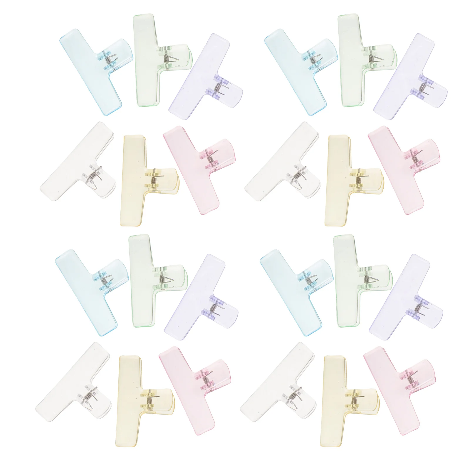 

24Pcs Colorful Acrylic Binder Clips Jelly Paper Clamps Lightweight Office Paperclips for Scrapbooking Journaling School File