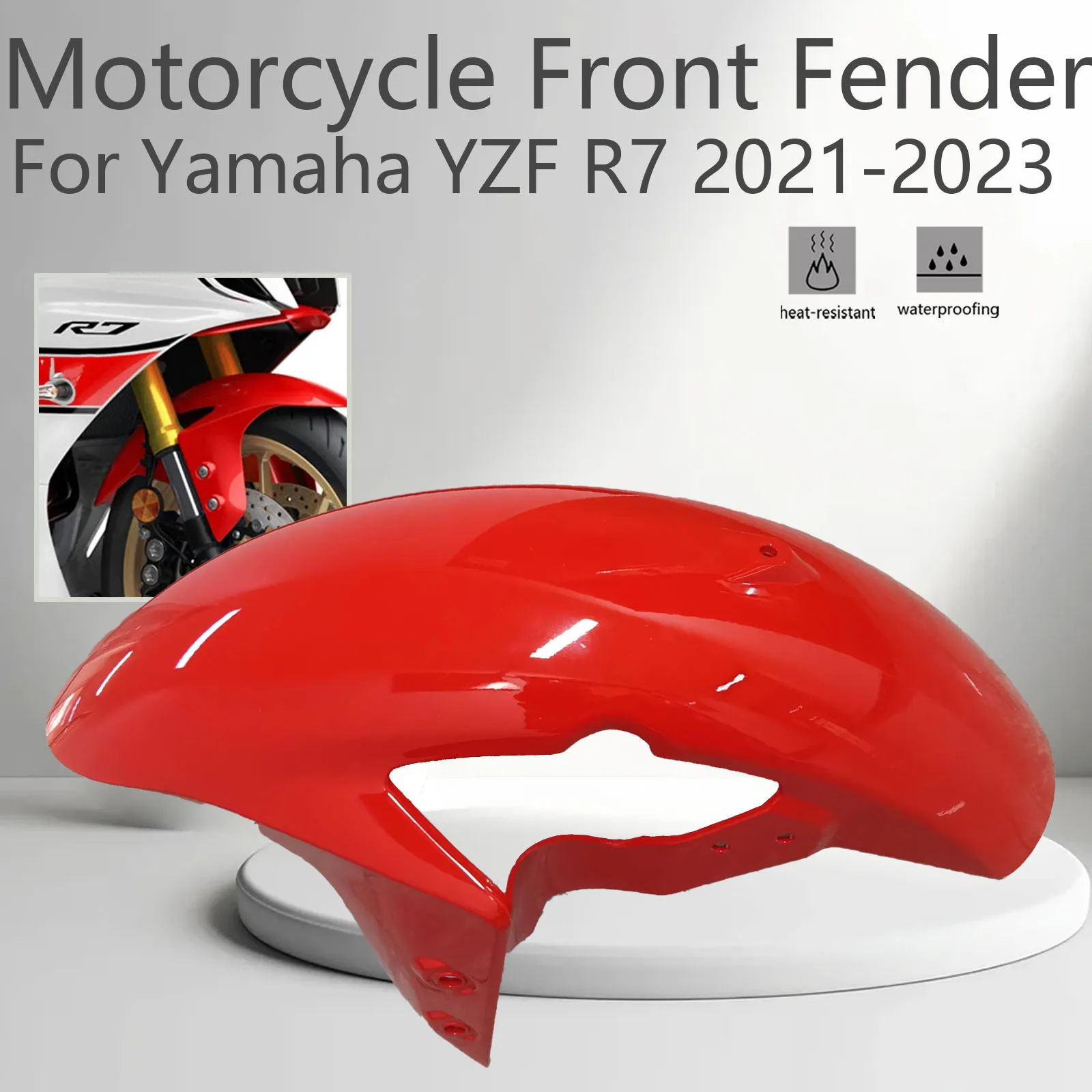 Motorcycle Accessories Front Fender For Yamaha YZF R7 r7 2021 2022 2023 Guard Hugger Fairing ABS Carbon Fiber Color