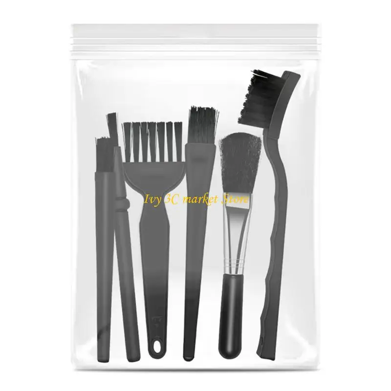 

D7YC ESD Safe Cleaning Brush 6PCs Dense Soft Bristles Circuit Board Maintenance Tool