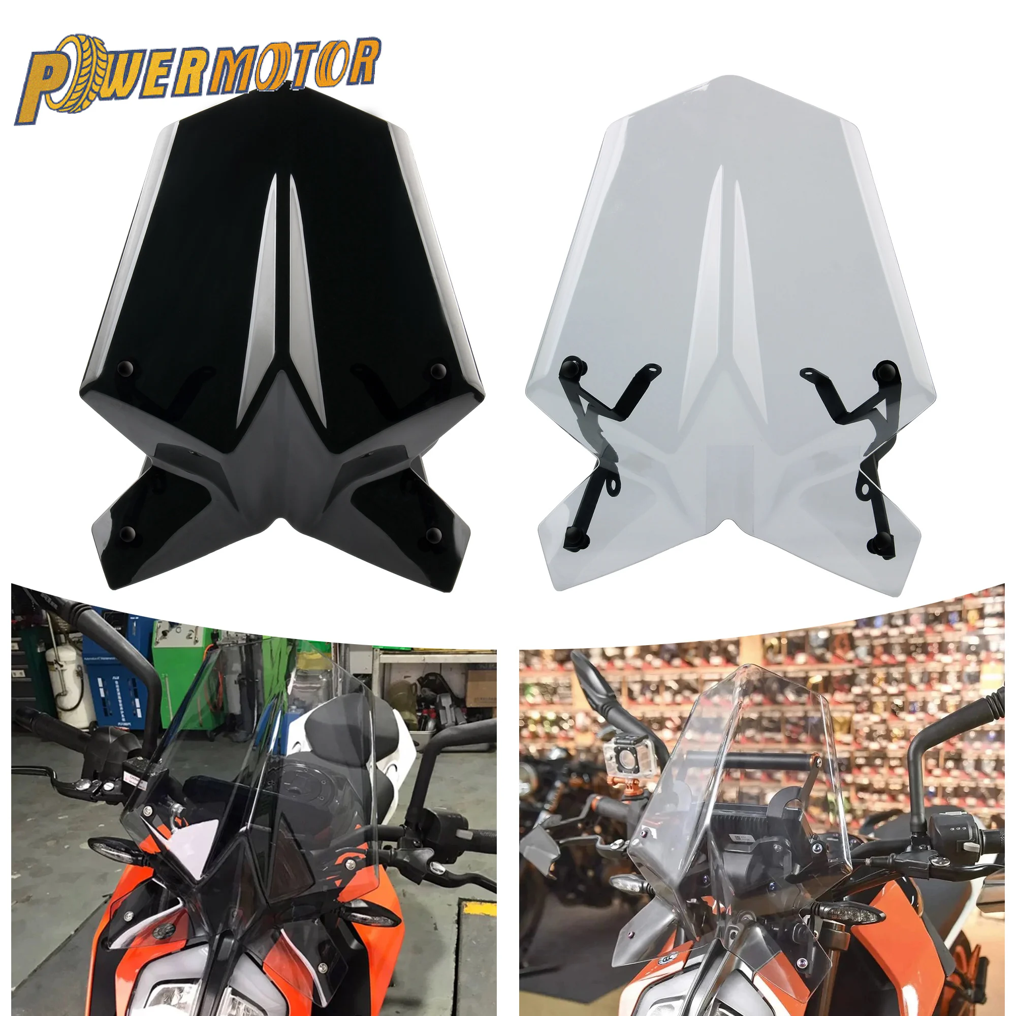 

Motorcycle Windshield Windscreen Wind Deflector Visor Fits for KTM Duke 390 250 125 DUKE390 DUKE125 2017 -2023 Modifications