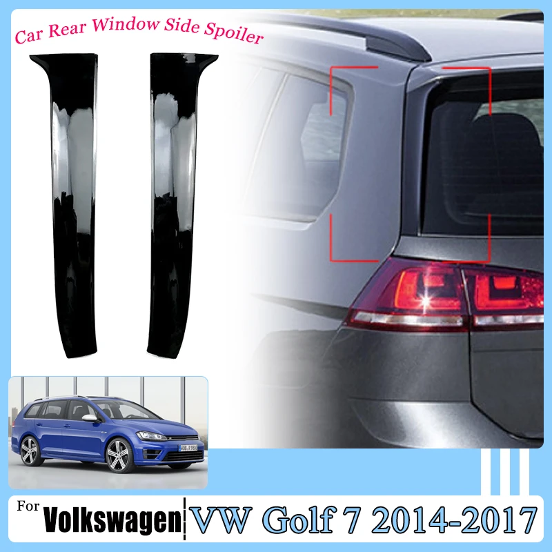 

Car Rear Window Side Splitter Trunk Diffuser Canards Spoiler For Volkswagen VW Golf 7 Variant Wagen 2014~2017 Carbon Accessories