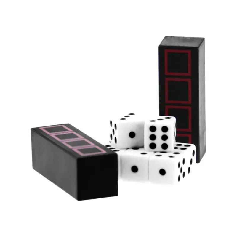 Tower of Dice Multiplying Dice Magic Trick 4 To 8 Dice Visual Production Effect Tube Magic Gimmick Prop Stage Close Up Magia
