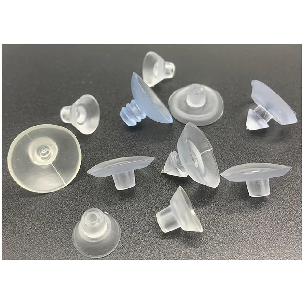 PVC Round Clear Sucker Glass/Screw Suction Cup Soft Anti Slip Pads Non Adhesive Bumpers Pad  Pad For Table Glass Top image 4