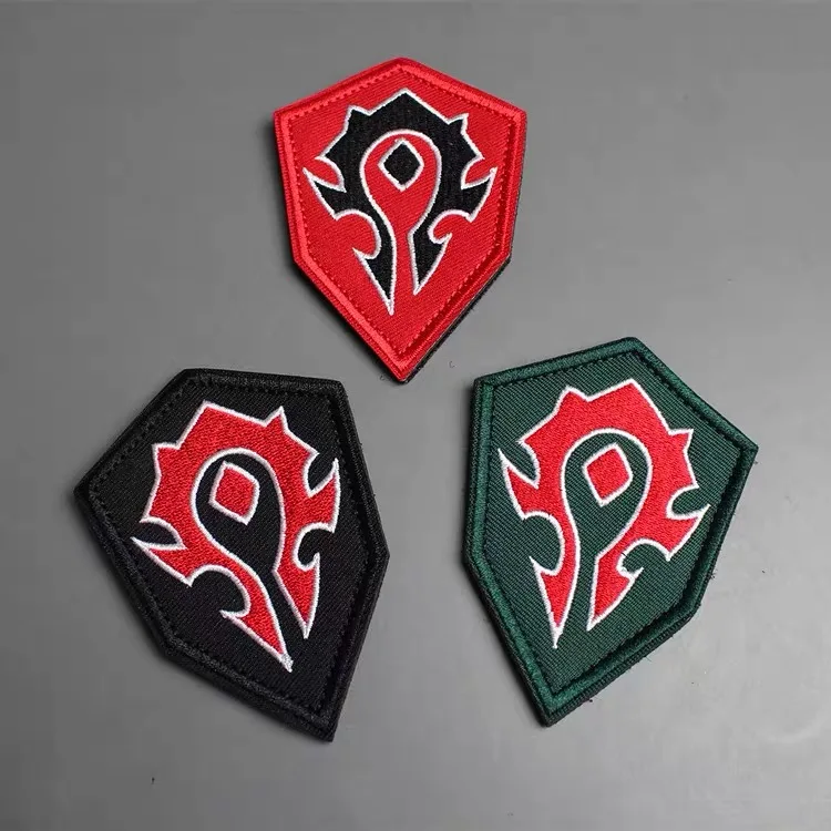 Alliance Tribal Symbol Embroidered Hook and Loop Terran Orc Armband Morale Badge Patch Fasteners DIY Tactical Backpack Stickers