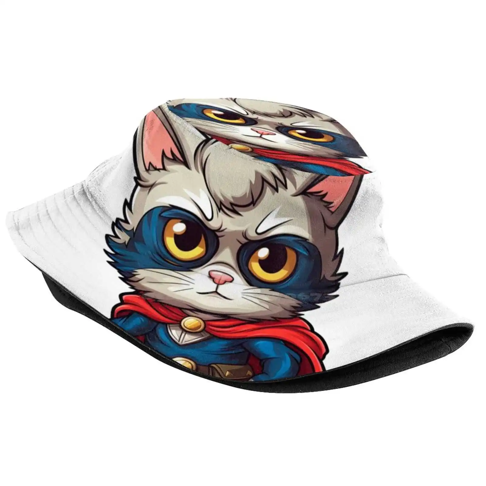 Super Kitty Sun Cap Fisherman Hat Bucket Hats Cat Tumblr Merchandising Store Mobile Case Animalist Tiger Pencil Bear Eagle Son