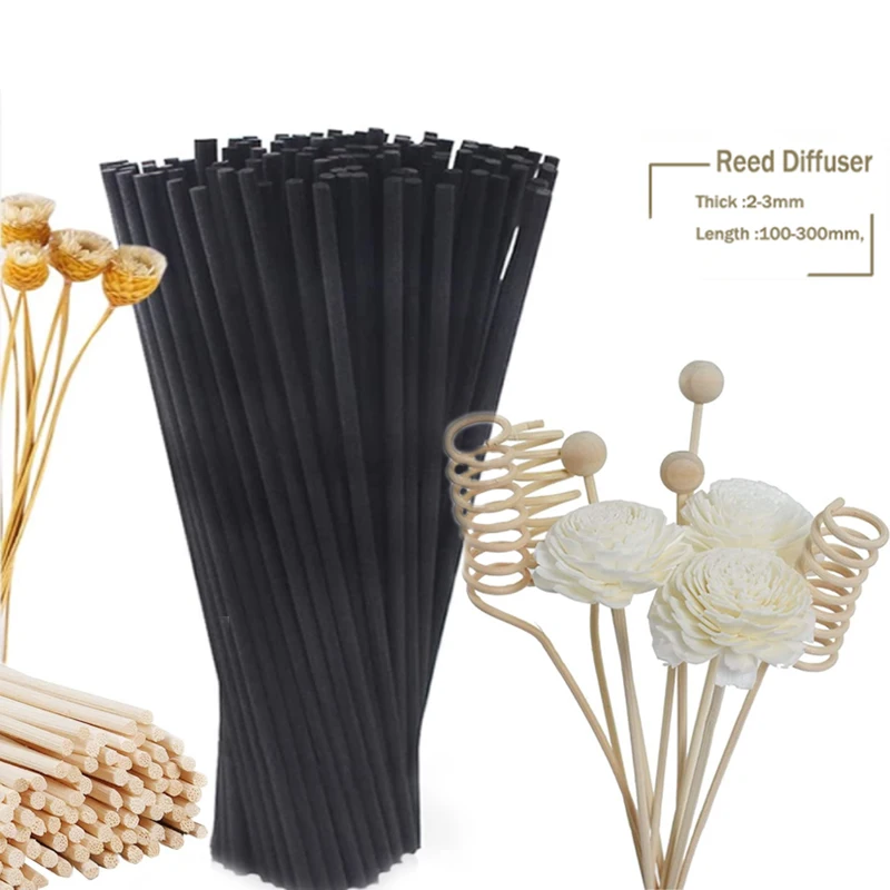 

10-100pcs 100-300mm Reed Diffuser Replacement Stick DIY Handmade Home Decor Extra Thick Rattan Reed Oil Diffuser Refill Sticks