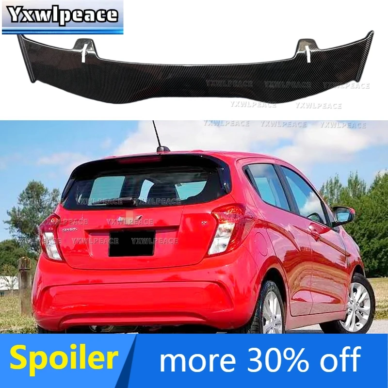 Alerón Hatchback para Chevrolet Spark, alerón Universal ABS con apariencia de carbono, Kit de carrocería de coche, accesorios