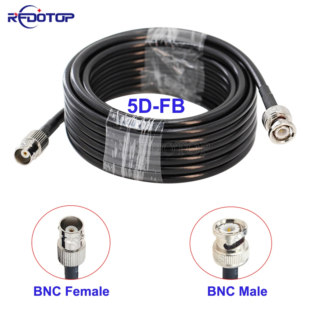 5DFB BNC Male Plug to BNC Female Jack Connector 5D-FB 50-5 RF Coaxial Cable Pigtail 50 Ohm RF Extension Jumper Cord 15CM-30M