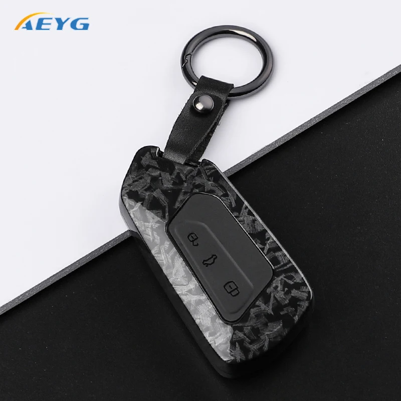 ABS Carbon Fiber Car Key Cover Case Shell For VW Volkswagen Golf 8 MK8 Cupra Skoda Octavia A8 SEAT Leon MK4 Keychain Accessories - view 4