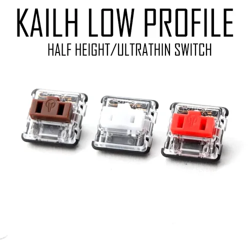 Kailh interruptores de perfil bajo 1350 Choc Clicky táctil lineal blanco rojo marrón interruptor DIY para teclado mecánico de ordenador portátil interruptor rápido