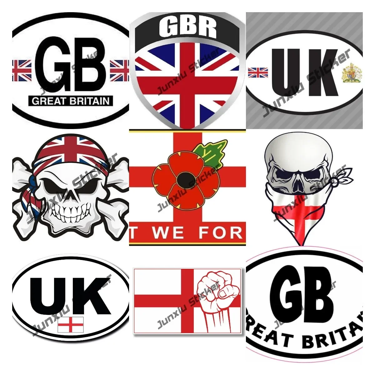 

Great Britain GB Travel Stickers United Kingdom UK Vinyl Decals for Car Scrapbook Stationery Mobile Phone Skateboard Décor