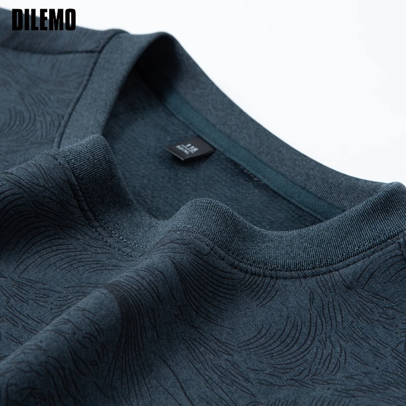 أعلى درجة الصوف + التوت الحرير العلامة التجارية الجديدة الشارع عارضة الأزياء Crewneck البلوز المخملية هوديس بلوزات ملابس للرجال