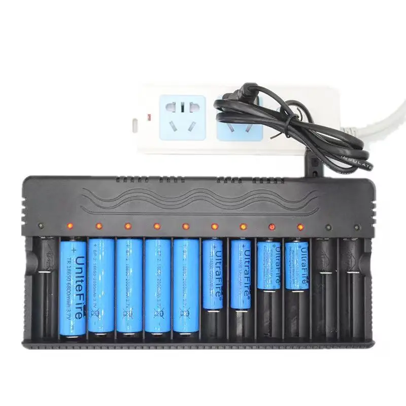 L12 Slot L10 L8 Smart Battery Charger 18650 Lithium Battery Charger for 14500 18500 16340 14500 Smart Lithium Charging 3.7V lion