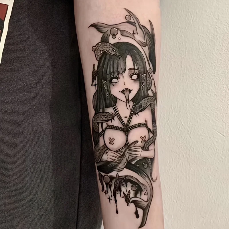 

6 больших травяных тату-наклеек, водонепроницаемых и износостойких, с реалистичными эффектами, для временной татуировки.